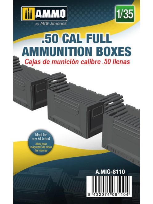AMMO by MIG Jimenez - 1/35 .50 cal Full Ammunition Boxes