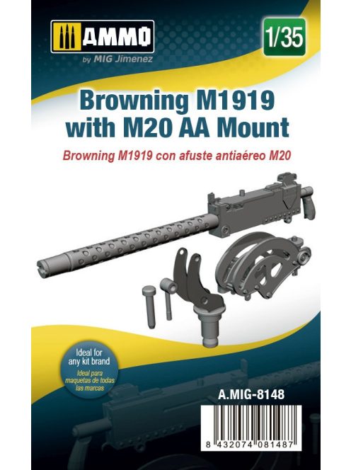 AMMO by MIG Jimenez - 1/35 Browning M1919 with M20 AA Mount