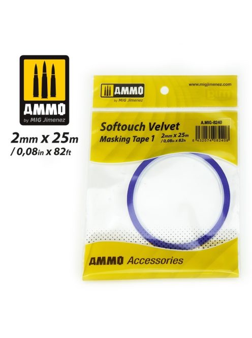 AMMO - Softouch Velvet Masking Tape #1 (2Mm X 25M)