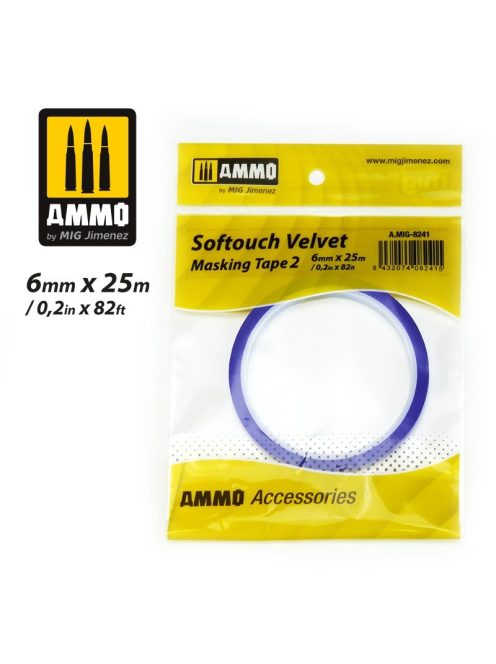 AMMO - Softouch Velvet Masking Tape #2 (6Mm X 25M)