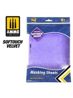   AMMO - Softouch Velvet Masking Sheets (X5 Sheets, 280Mm X 195Mm, Adhesive)