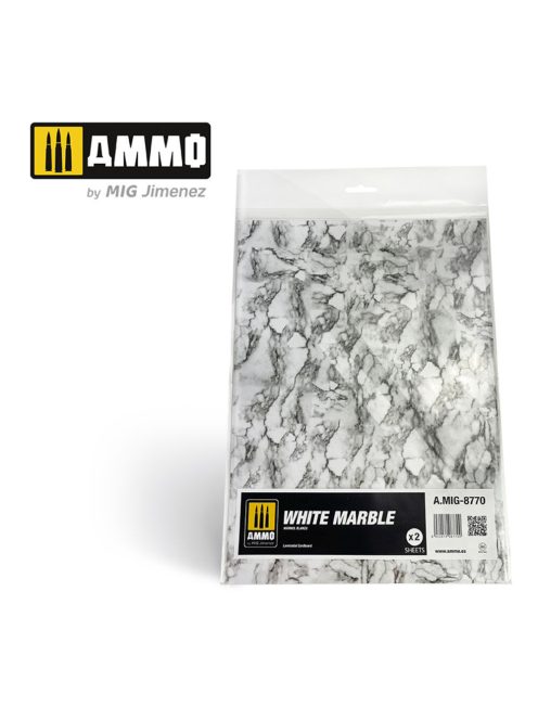 AMMO - White Marble. Sheet of Marble - 2 pcs