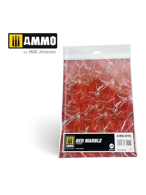 AMMO - Red Marble. Sheet of Marble - 2 pcs