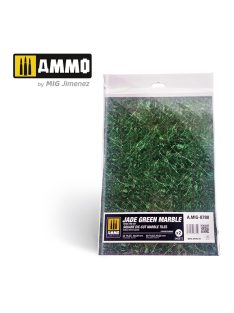   AMMO - Jade Green Marble. Square Die-cut Marble Tiles - 2 pcs