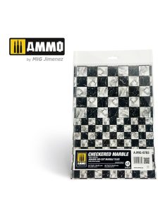 AMMO - Checkered Marble. Square Die-cut Marble Tiles - 2 pcs