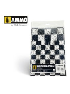   AMMO - Checkered Marble. Round Die-cut for Bases for Wargames - 2 pcs.