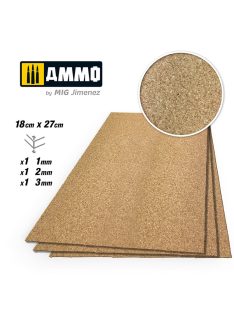   AMMO - CREATE CORK Fine Grain Mix (1mm, 2mm and 3mm) - 1 pc. each size