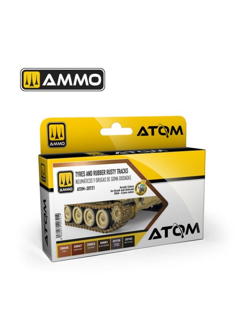 AMMO by MIG Jimenez - ATOM Tyres and Rubber Rusty Tracks Set
