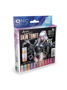   AMMO by MIG Jimenez - IONIC Arnau Lázaro Skin Tones Set - 12 Ionic Smart acrylic colors