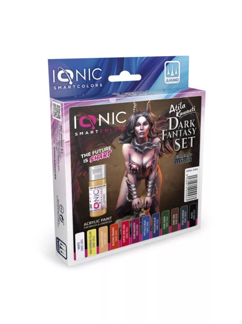AMMO by MIG Jimenez - IONIC Dark Fantasy Set – 12 Essential Colors - 12 Ionic Smart acrylic colors