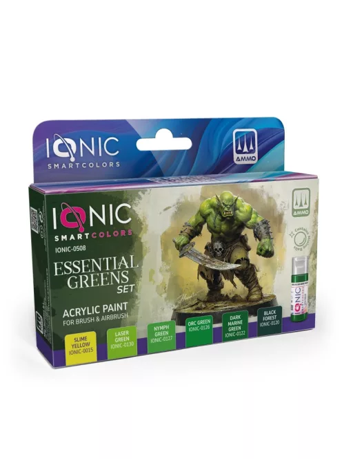 AMMO by MIG Jimenez - IONIC Essential Greens Set - 6 Ionic Smart acrylic colors