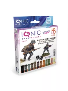   AMMO by MIG Jimenez - Waffen SS Uniforms and Eichenlaubmuster (Oak Leaf) Camouflage - 12 Ionic Smart acrylic colors