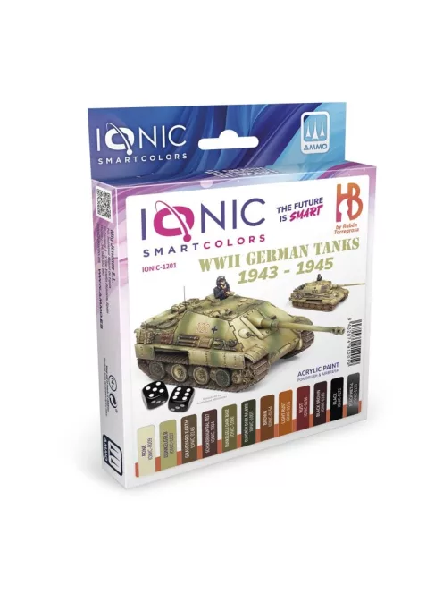 AMMO by MIG Jimenez - WWII German Tanks 1943 - 45 - 12 Ionic Smart acrylic colors
