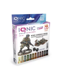   AMMO by MIG Jimenez - WWII German Heer Uniforms & Splittermuster Camouflage - 12 Ionic Smart acrylic colors