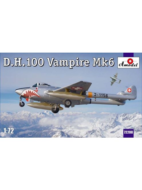 Amodel - D.H.100 Vampire Mk6 RAF jet fighter