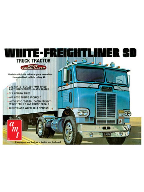 AMT - 1:25 - White Freightliner Single-Drive Tractor Cab