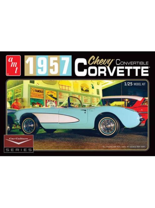 AMT - 1957 Chevrolet Corvette Convertiblemolded in white Cindy Lewis Car Culture Diorama