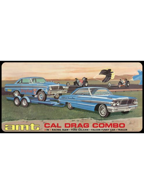 AMT - Cal Drag Combo 1964 Galaxie, AWB Falcon & Trailer