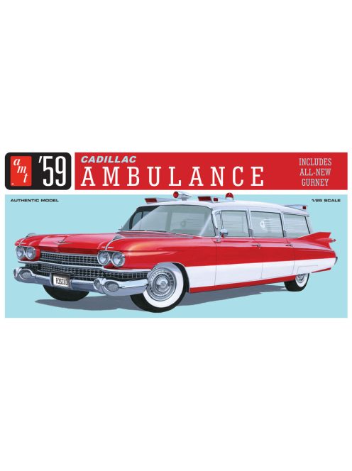 AMT - 1:25 1959 Cadillac Ambulance w/Gurney