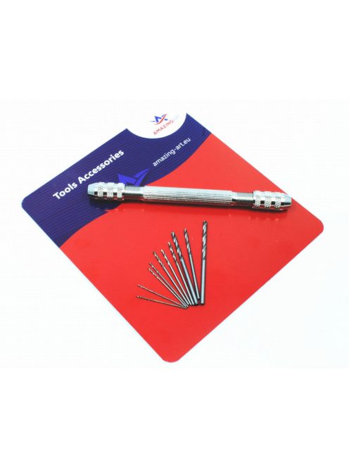 AmazingArt - Hand Drill Dual + 10 Drill Bits