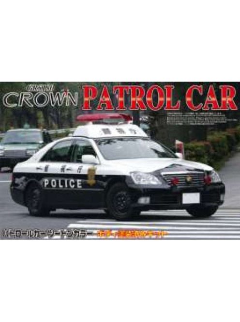 Aoshima - Toyota 18 Crown Police Car Metropolitan Police Department Steel Wheel