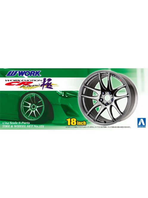 Aoshima - Work Emotion CR Kiwami wheel and tyres set