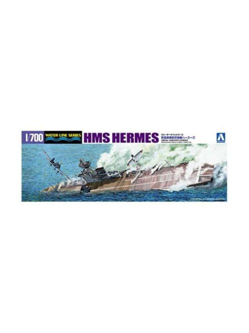 Aoshima - 1/700 British Aircraft Carrier HMS Hermes Battle of Ceylon Sea, plastic modelkit