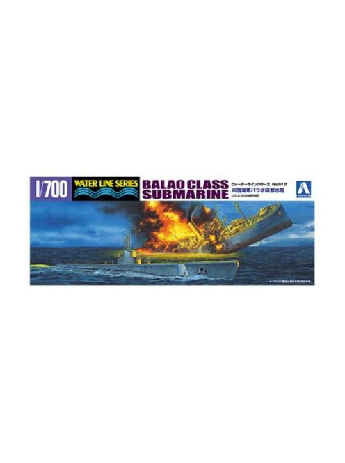 Aoshima - 1/700 US Navy Balao Class Submarine, plastic modelkit