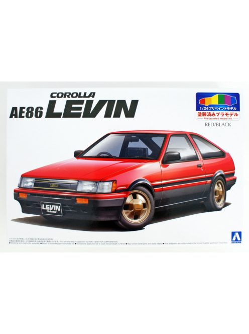 Aoshima - 1/24 1983 Toyota AE86 Levin pre-painted plastic modelkit