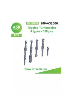 Art Scale - Rigging Turnbuckles - 4 types 136 pc.