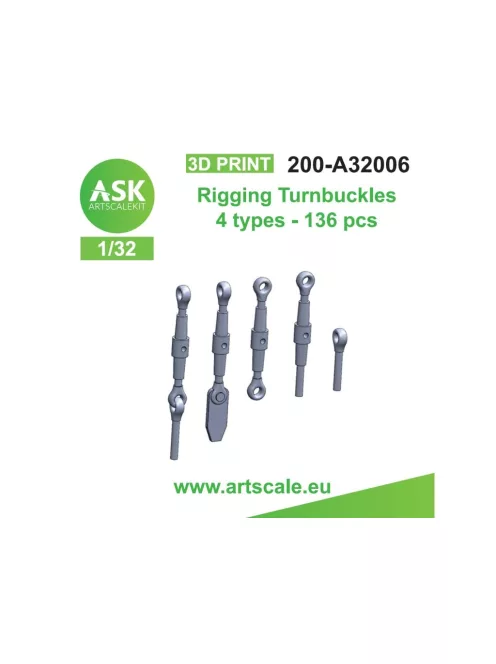 Art Scale - Rigging Turnbuckles - 4 types 136 pc.