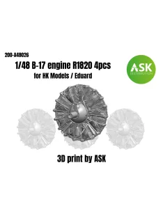   Art Scale - 1/48 Wright R-1820 engine set, 4 pc. for B-17 for Hong Kong Model