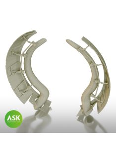   Art Scale - 1/48 A6M2 Zero open engine cooling flaps with exhausts detail set - ASK 3D print rec. for Eduard