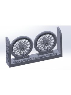   Art Scale - 1/48 Palmer 700 x 85 spoked wheels, UK WWI, for Sopwith Camel, Sopwith Pup, Sopwitch Snipe