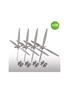   Art Scale - B-29 propeller set of 4 pc. and exhausts for Revell / Monogram