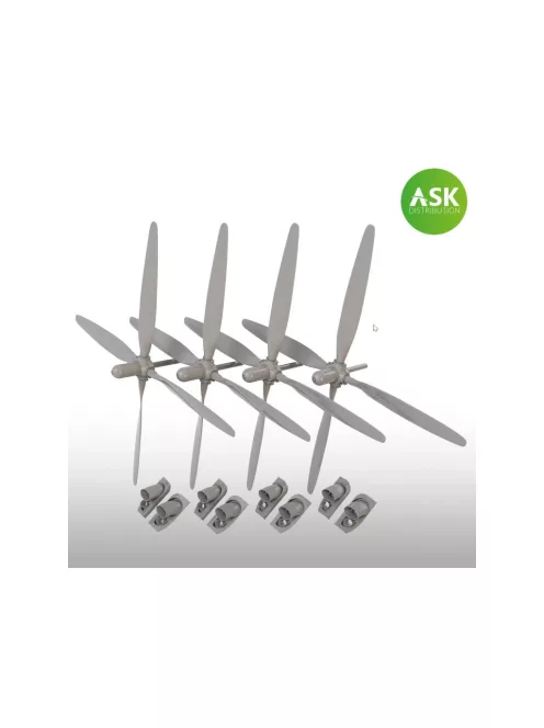 Art Scale - B-29 propeller set of 4 pc. and exhausts for Revell / Monogram