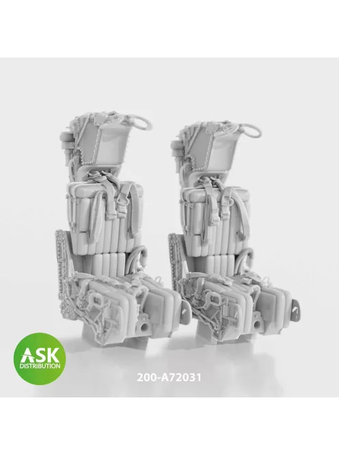 Art Scale - GRU7A ejection seats with seat belts 2 pcs rec. for F-14A/B Early - 3D print for Great Wall Hobby