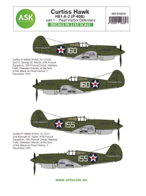 Art Scale - 1/32 Curtiss H81-A-2 part 1 - Pearl Harbor Defenders