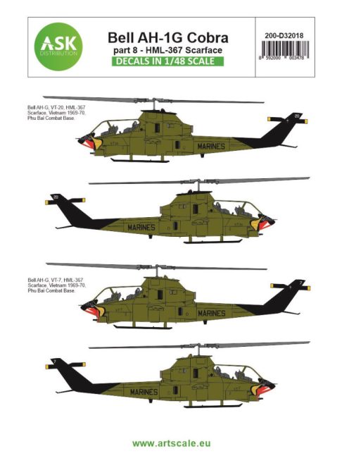 Art Scale - 1/32 Bell AH-1G Cobra part 8 - HML367 Scarface