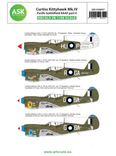   Art Scale - 1/48 Curtiss Kittyhawk Mk.IV Pacific battlefield RAAF part II