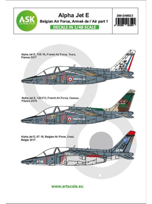 Art Scale - 1/48 Alpha Jet E  Belgian AF and Armeé de l'Air