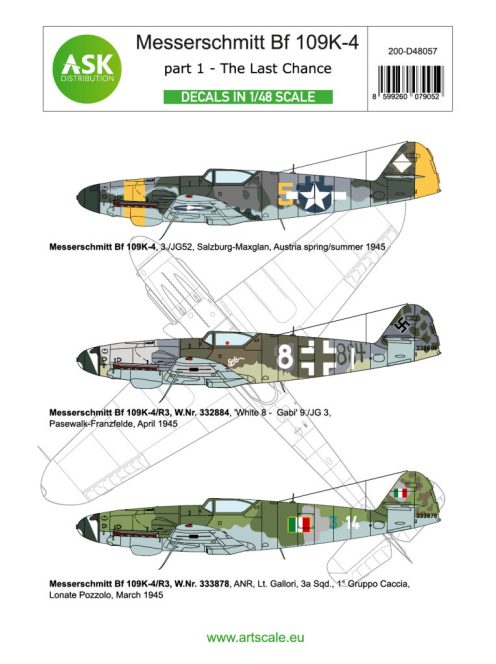 Art Scale - 1/48 Messerschmitt Bf 109K-4 part 1 - "The last chance", captured birds