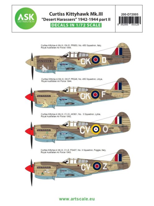 Art Scale - 1/72 Curtiss Kittyhawk Mk.III "Desert Harassers" North Africa / Italy 1942-1944 part II
