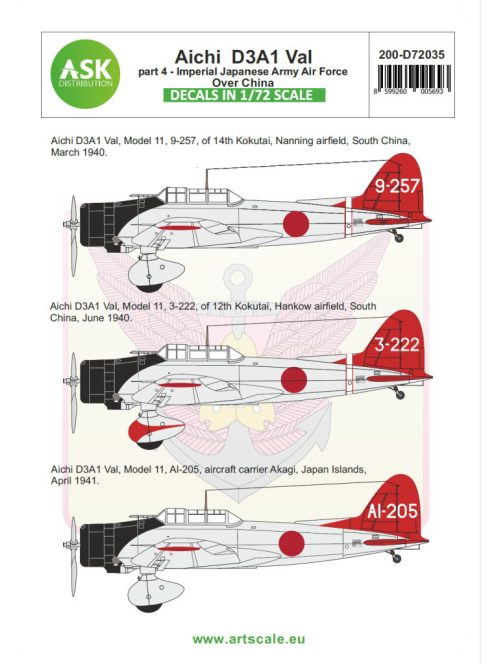 Art Scale - 1/72 Aichi D3A1 Val part 4 - Imperial Japanese Army Air Force over China