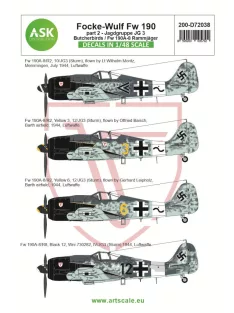   Art Scale - 1/72 Focke-Wulf Fw 190A-8/R2 part 2 - JG 3 Butcherbirds /  Fw 190A-8 Rammjäger