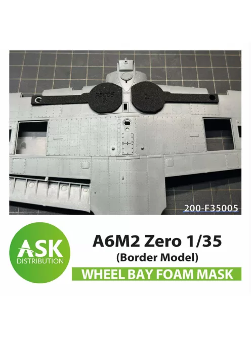 Art Scale - A6M2 Zero Wheel bays - FOAM flexibel express fit mask for Border Model kit