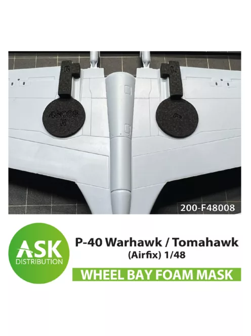 Art Scale - P-40 Warhawk / Tomahawk  FOAM flexibel wheel bay mask for Airfix