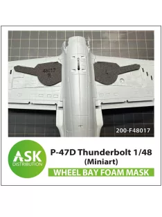   Art Scale - P-47 Thunderbolt FOAM flexibel wheel bay mask for Miniart