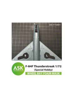   Art Scale - F-84F Thunderstreak wheel bay FOAM flexibel mask for Special Hobby