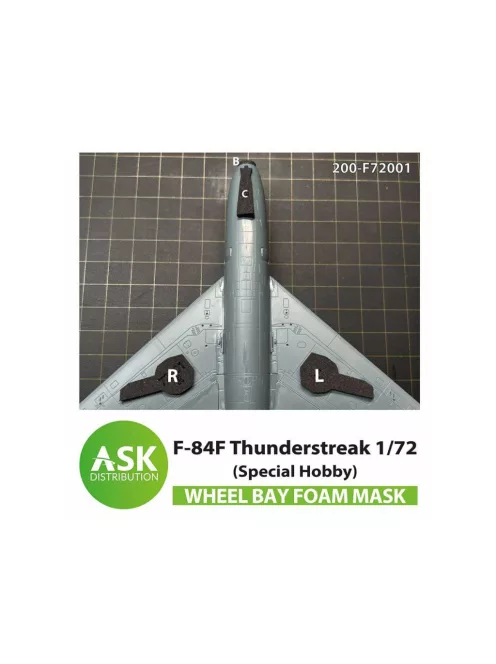 Art Scale - F-84F Thunderstreak wheel bay FOAM flexibel mask for Special Hobby